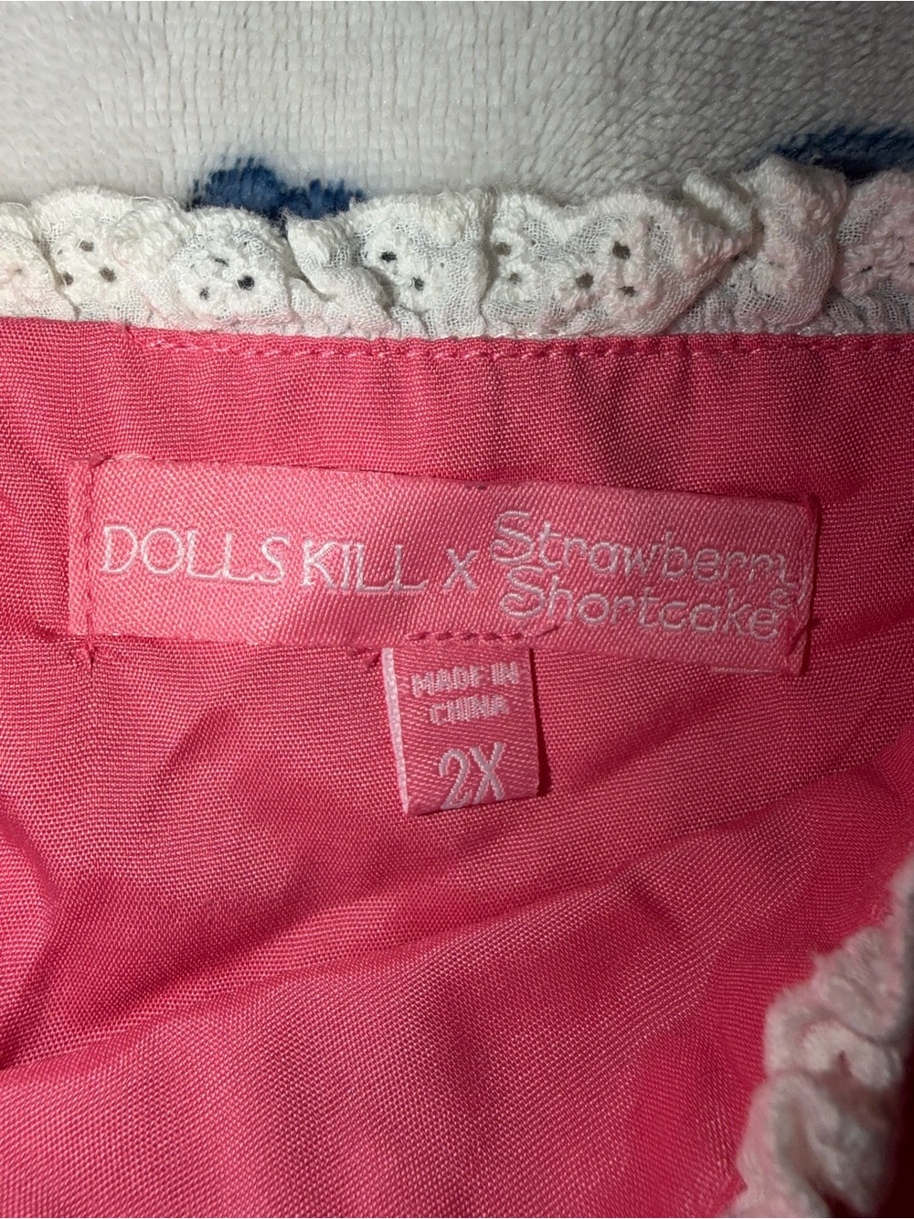 Dolls Kill Pink Strawberry Shortcake Tiered Dress - Picture 2 of 3